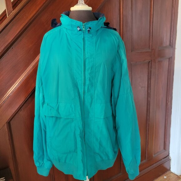 Himalaya Teal & Navy Hooded Windbreaker Jacket XL - Picture 2 of 7